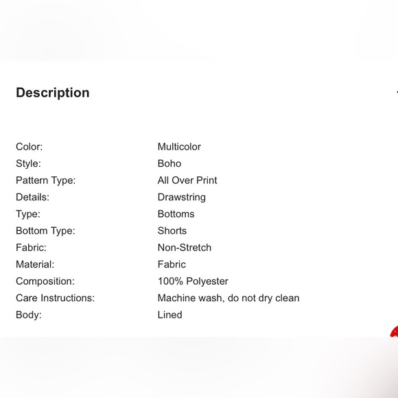 Swim shorts, Allover Print Drawstring Waist, large, NWT - Picture 4 of 6